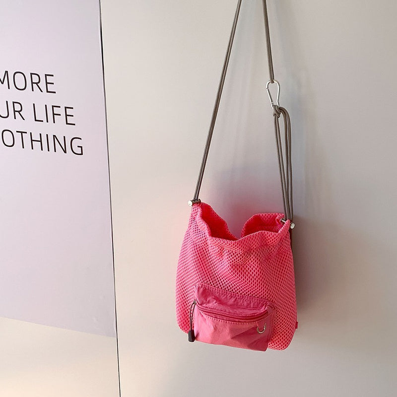 Trendy Mesh Bucket Bag – Versatile Accessory for Everyday Use