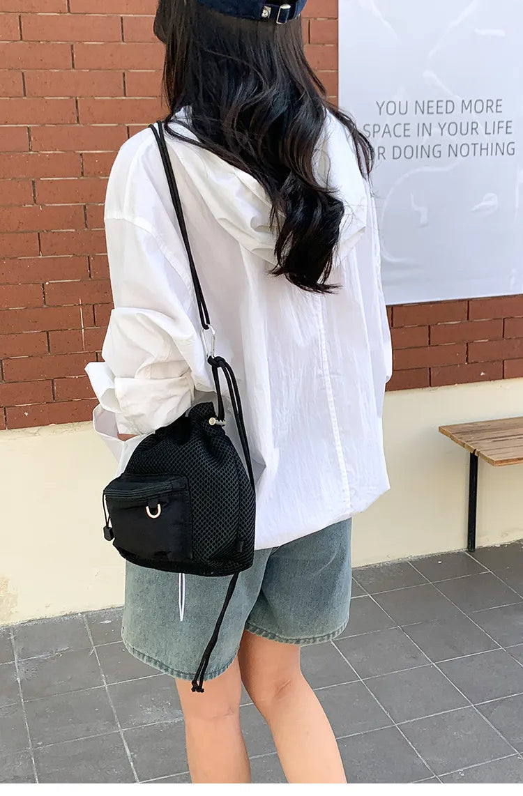 Trendy Mesh Bucket Bag – Versatile Accessory for Everyday Use
