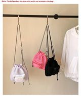 Hanging lightweight mesh shoulder bag for holidays and casual outfits