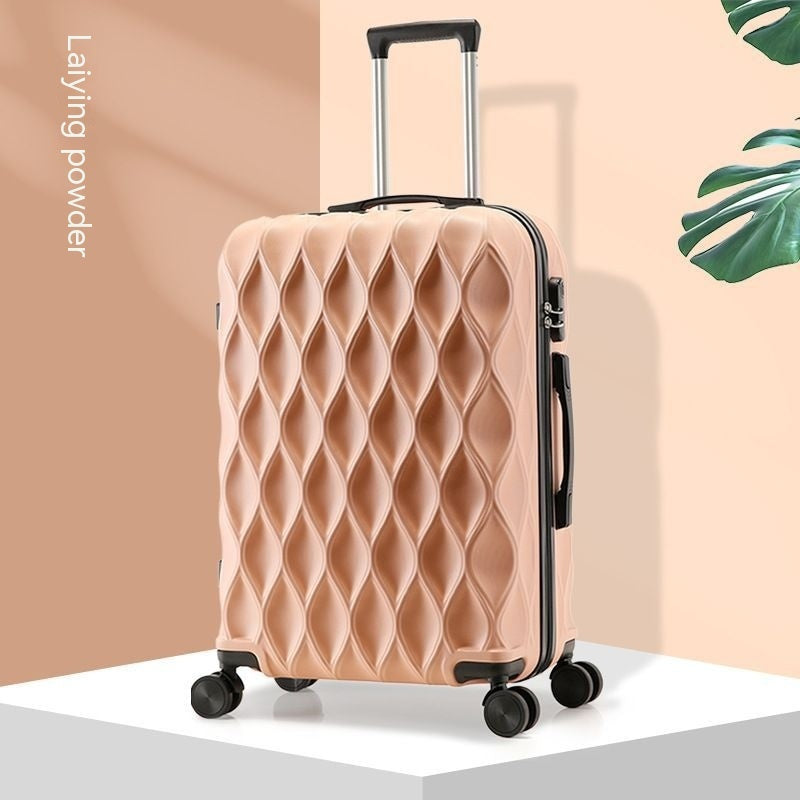 Pink carry-on travel trolley case – cabin size with secure lock and smooth wheels