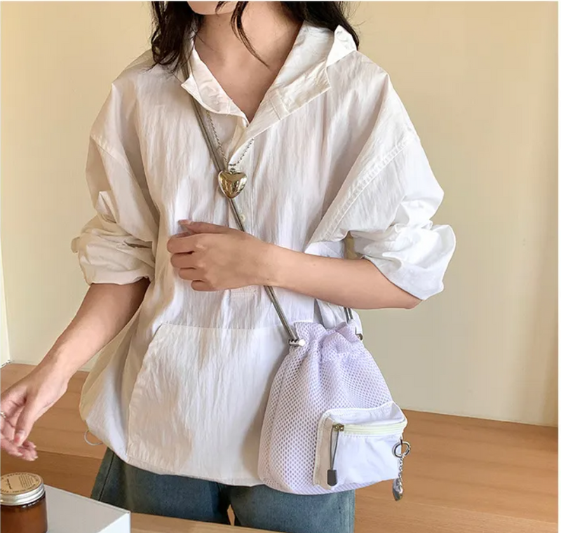 Trendy Mesh Bucket Bag – Versatile Accessory for Everyday Use