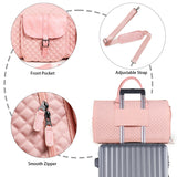 convertible carry-on garment duffle with zipped compartments and trolley sleeve
