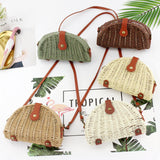 half moon straw shoulder bag for summer travel and beach style